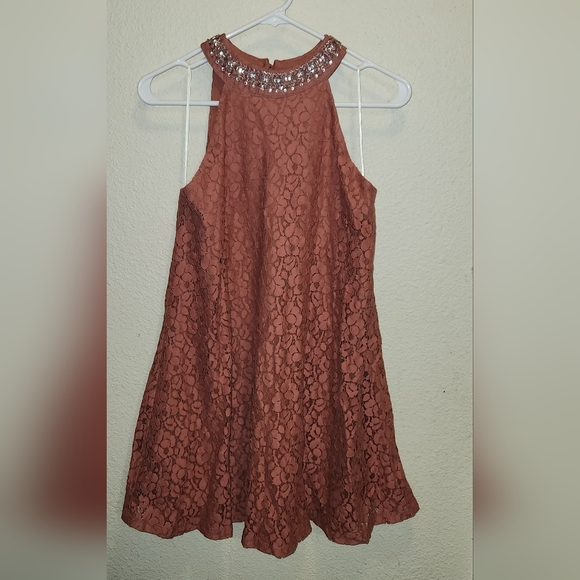 Smarty & Flirty Halter Neckline Dress - Picture 1 of 10